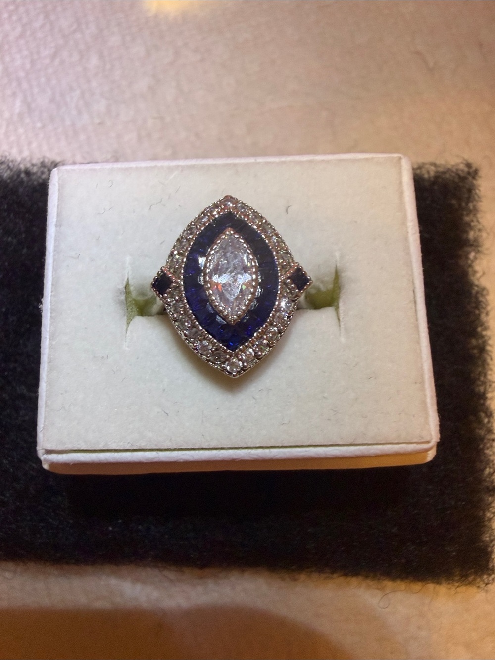 Marquise silver 925 Blue Sapphire